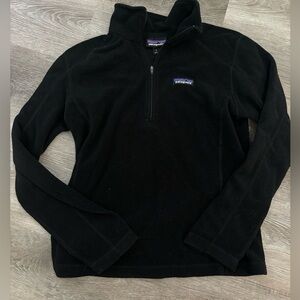 Patagonia Micro D 1/4 zip fleece black size small women’s